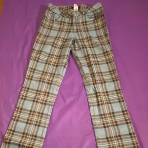 ABS by Allen Schwartz vintage blue plaid pants.